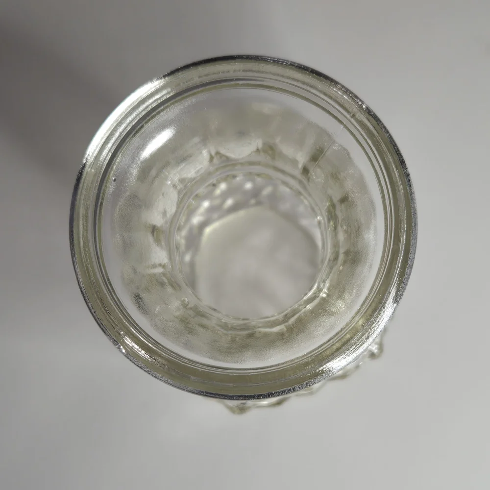 Vintage 1982 FTD Diamond Cut Pineapple Glass Vase